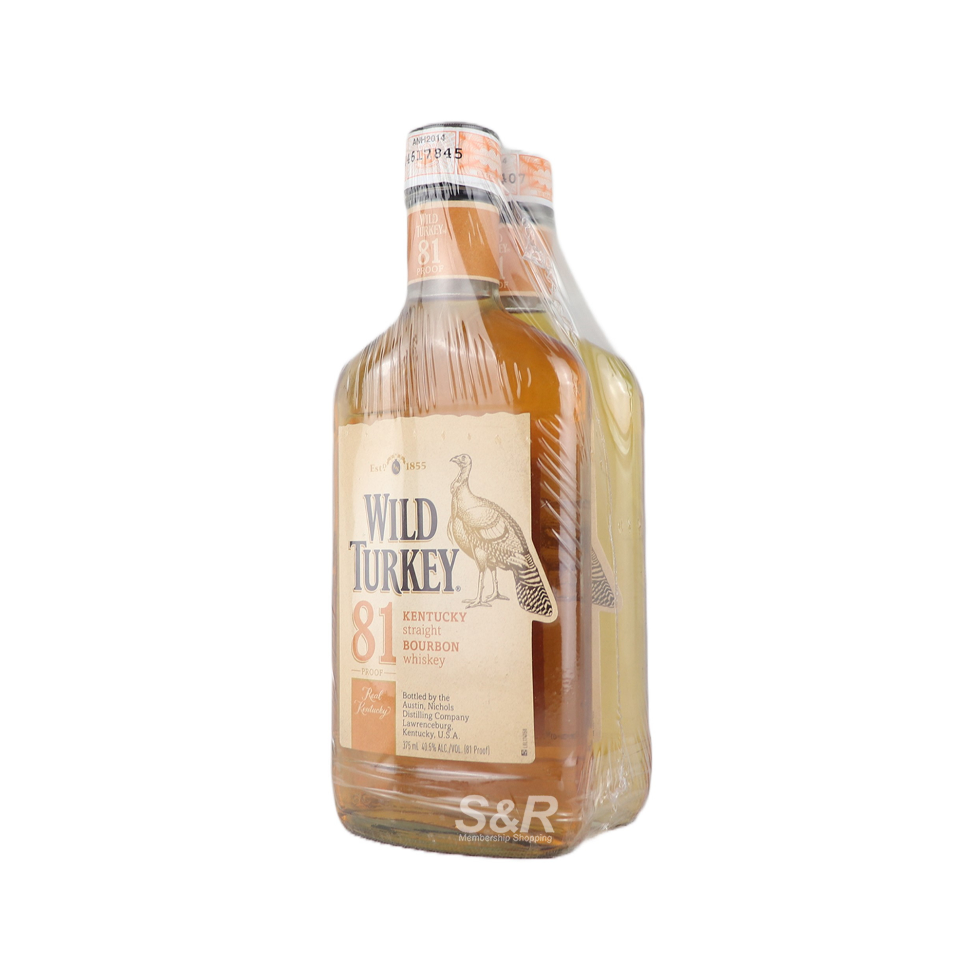 Wild Turkey 81 Proof Kentucky Straight Bourbon Whiskey (375mL x 2pcs)